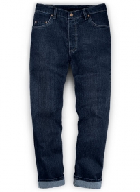 Darker Blue - Stretch Cross Hatch Jeans