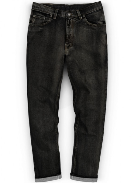 14.5 oz Black Vintage Wash Heavy Denim Jeans