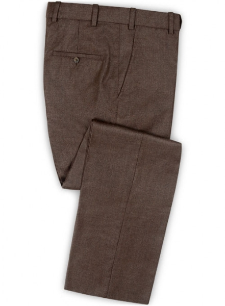 Brown Flannel Wool Pants - 32R