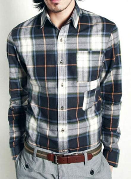 Double Vertical Pocket Plaid Shirt - Full Sleeves
