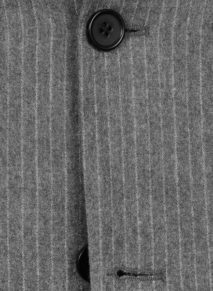 Light Weight Gray Stripe Tweed Jacket - 40R