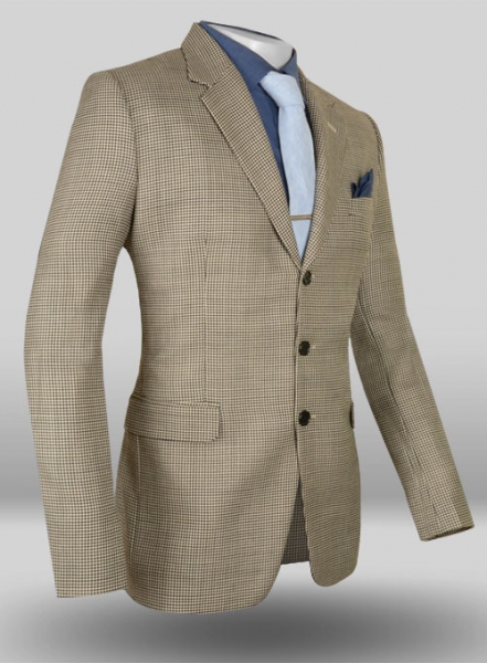 Tweedy Gray Houndstooth Wool Jacket