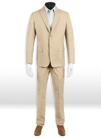 Tropical Beige Linen Suit