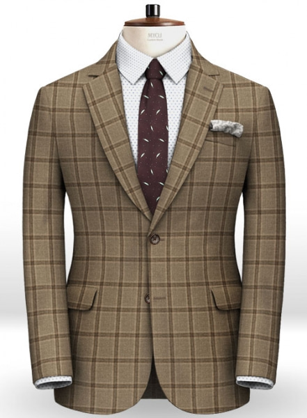 Light Weight Autumn Beige Tweed Suit