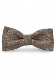 Tweed Bow - Brown Tweed