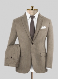Scabal Crude Brown Wool Suit