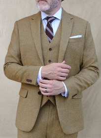 Light Weight Melange Brown Tweed Jacket