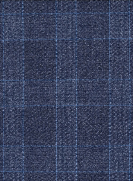 Blue Mont Checks Flannel Wool Suit