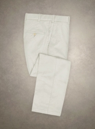 Caccioppoli Canvas Light Beige Cotton Pants