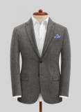 Gray Herringbone Flecks Donegal Tweed Jacket