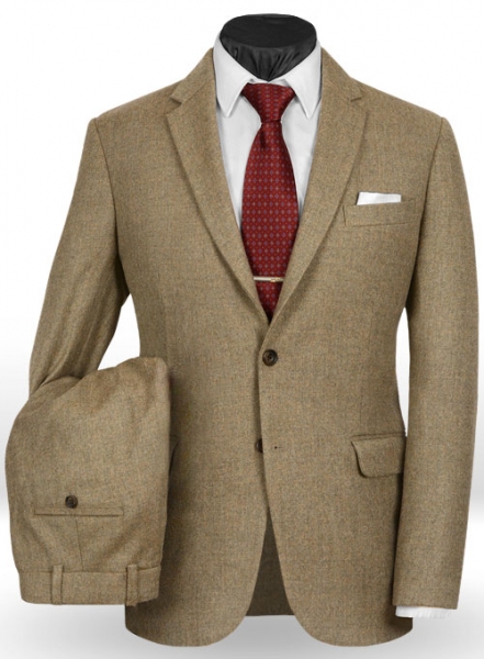 Light Weight Melange Brown Tweed Suit - Special Offer