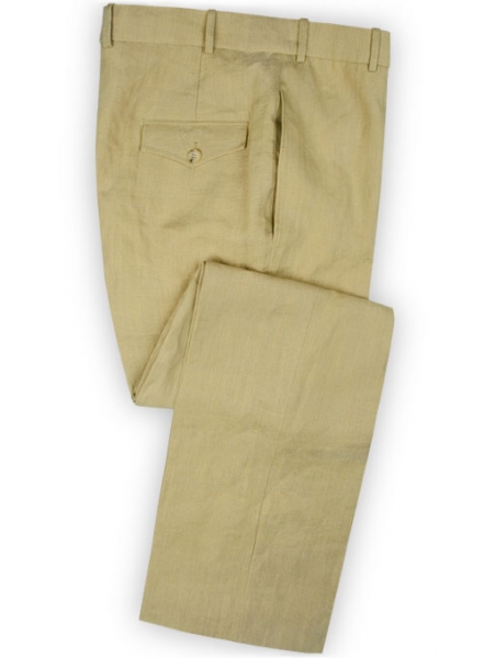 Pure Tan Linen Pants