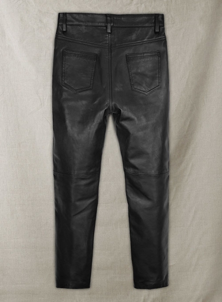 Leather Zipper Jeans - Style # 9