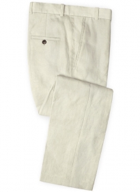 Pure Light Beige Linen Pants