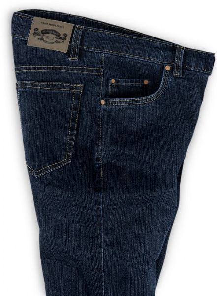 Darker Blue - Stretch Cross Hatch Jeans