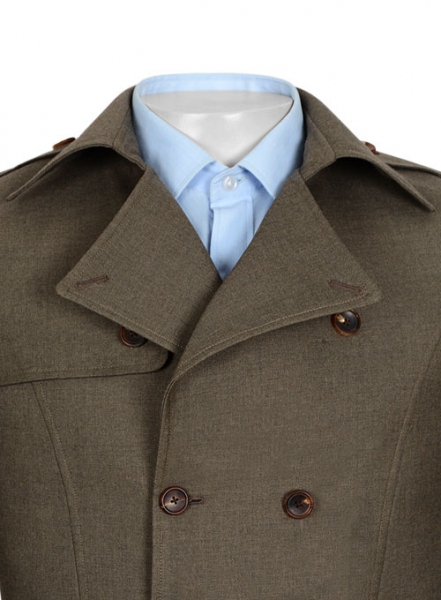 Frosted Brown Terry Rayon Overstyle Jacket