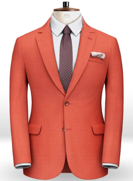 Azure Red Wool Suit