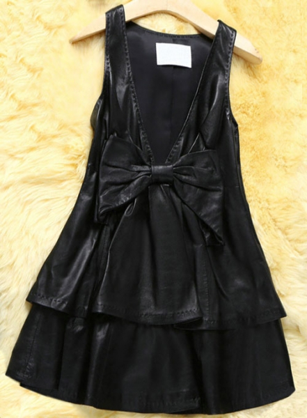 Leather Bow Dress - # 779