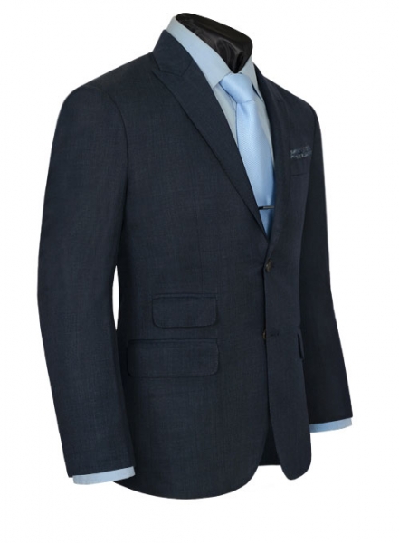 King Blue Wool Suit