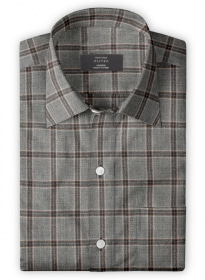 Light Weight Southrail Gray Tweed Shirt - Full Sleeves