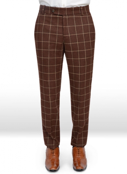 Vintage Brown Glen Royal Tweed Pants