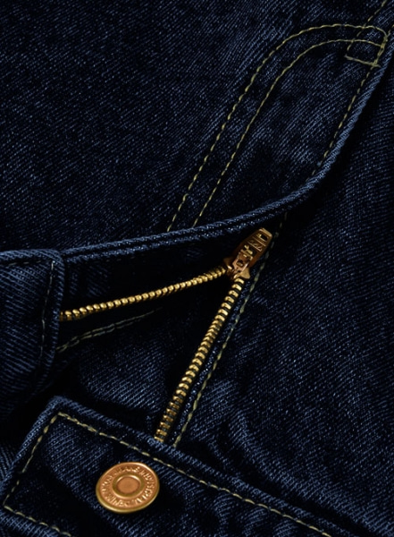 Dark Blue 14.5oz Heavy Denim Jeans - Hard Wash