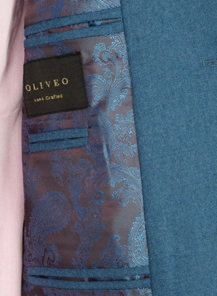 Light Weight Bar Blue Tweed Suit