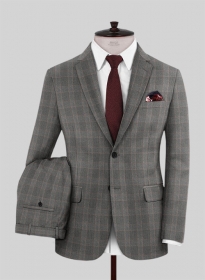 Gray Mont Checks Flannel Wool Suit