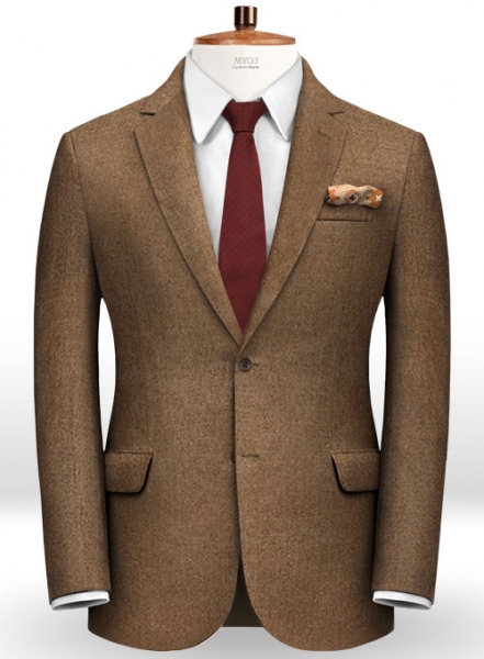 Mid Brown Flannel Wool Suit