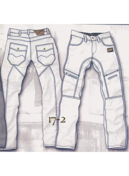 Leather Cargo Jeans - Style 17-2