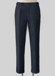 Blue Heavy Highland Tweed Trousers