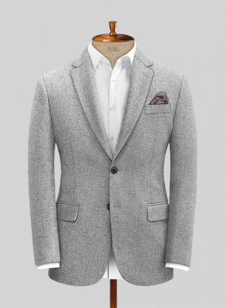 Vintage Plain Gray Tweed Suit