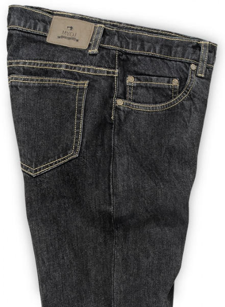 Cross Hatch Black Jeans - Hard Wash