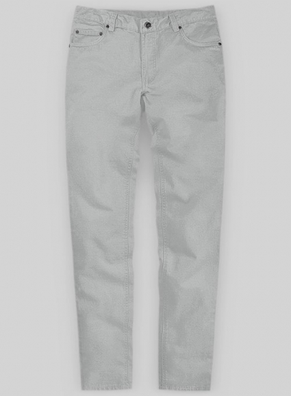 Ice Gray Cotton Power Stretch Chino Jeans