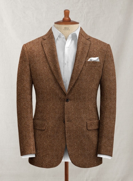 Harris Tweed Rust Herringbone Suit