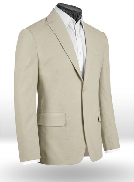 Tropical American Beige Linen Jacket