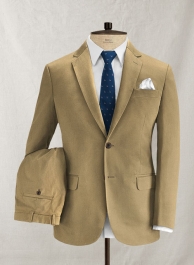 Tan Feather Cotton Canvas Stretch Suit