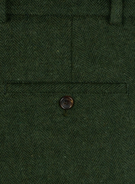 Vintage Herringbone Green Tweed Suit