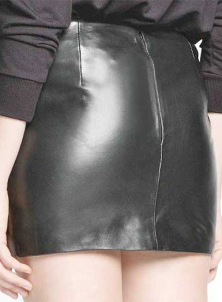 Bossy Buckle Leather Skirt - # 443