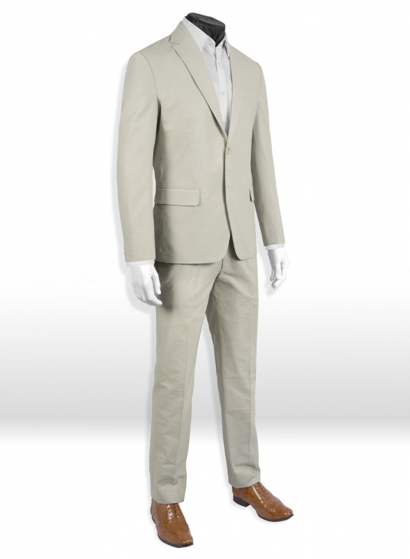 Tropical English Beige Linen Suit