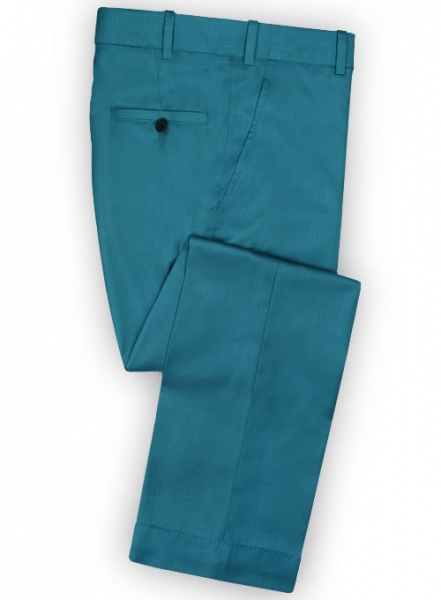 Teal Blue Wool Pants