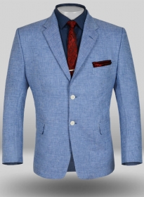 Italian Morocco Blue Linen Jacket
