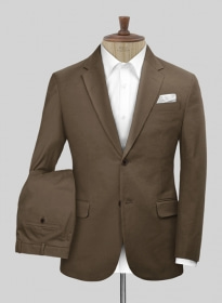 Stretch Summer Brown Chino Suit