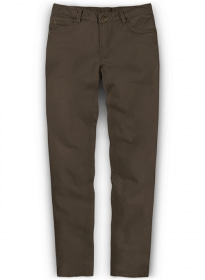 Dark Brown Stretch Chino Jeans