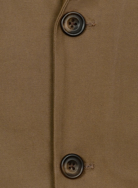 French Khaki Stretch Chino Unlined Jacket