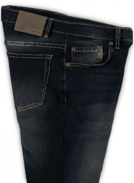 Astro Blue Stretch Jeans - Whiskers Wash