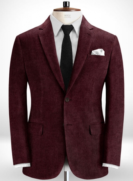 Wine Corduroy Jacket