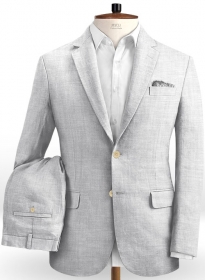 Italian Zod Light Gray Linen Suit