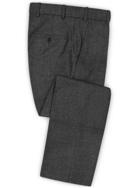 Charcoal Flannel Wool Pants