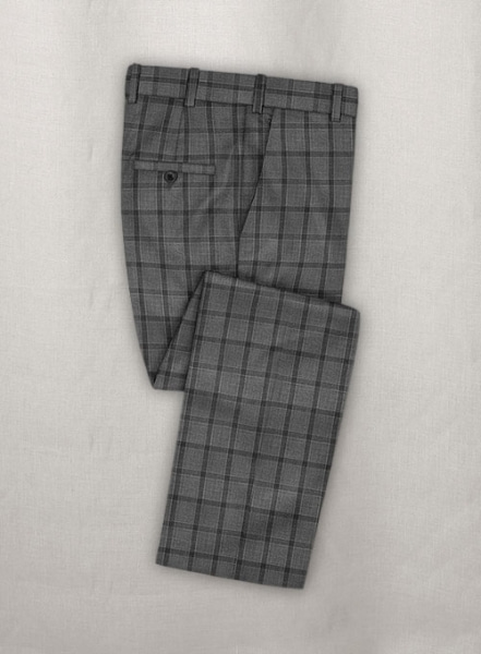 Napolean Tartan Gray Wool Suit